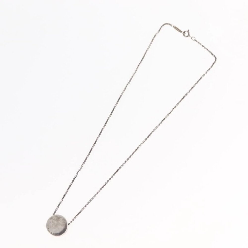 TIFFANY&Co. 1837 Concave Circle Necklace Ag925 Silver Auth SW1646 - Picture 9 of 14